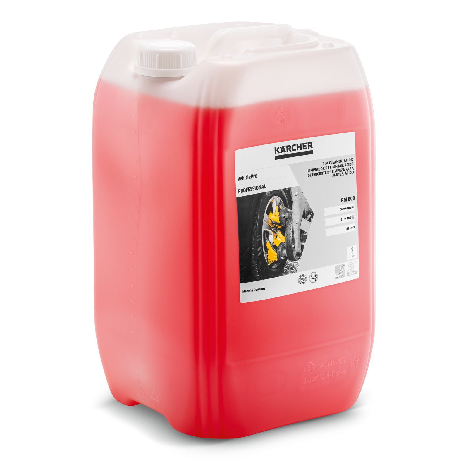 DÉTERGENT POUR JANTES VEHICLEPRO RM 800, ACIDE, 20L