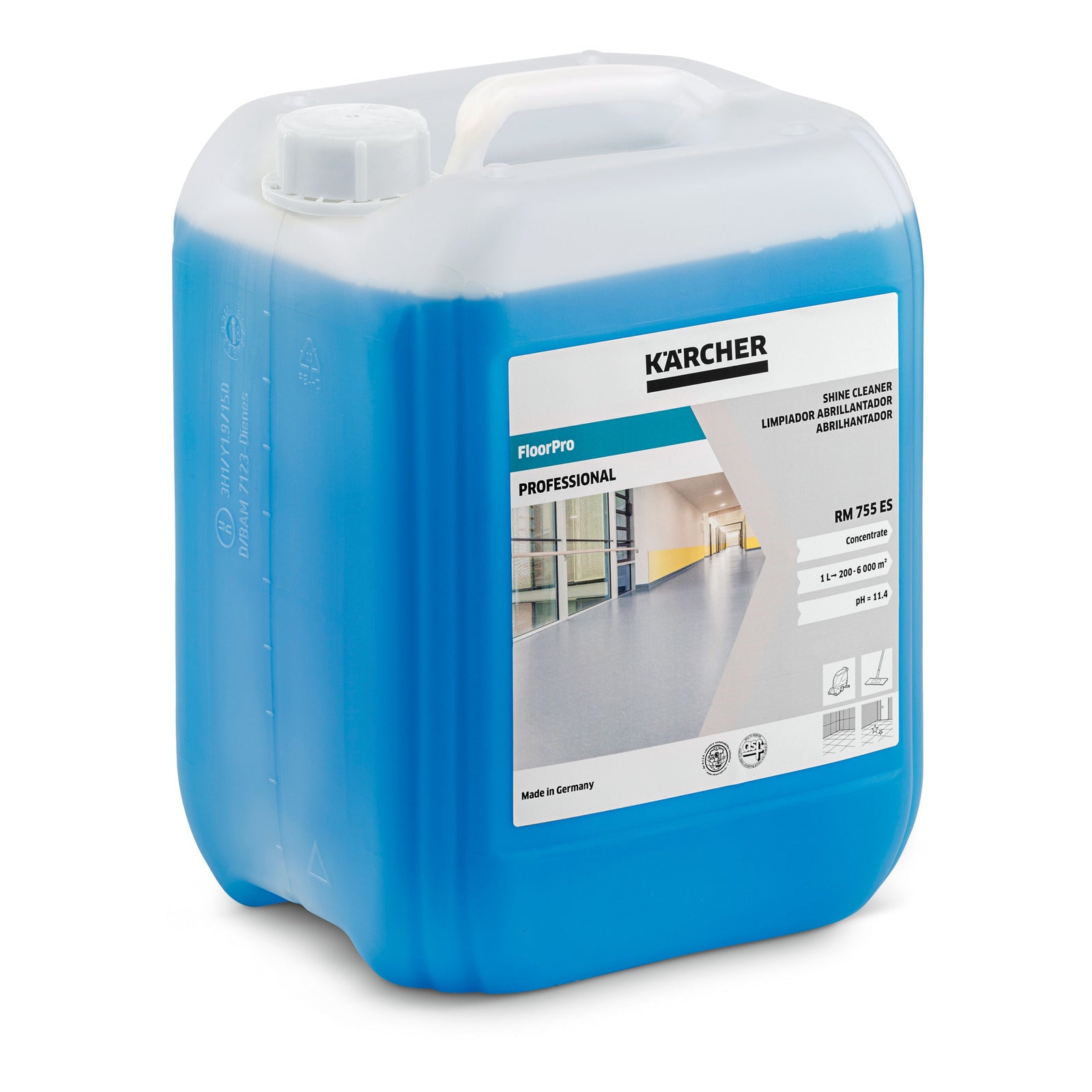 NETTOYANT POUR SOLS BRILLANTS FLOORPRO RM 755, 10L