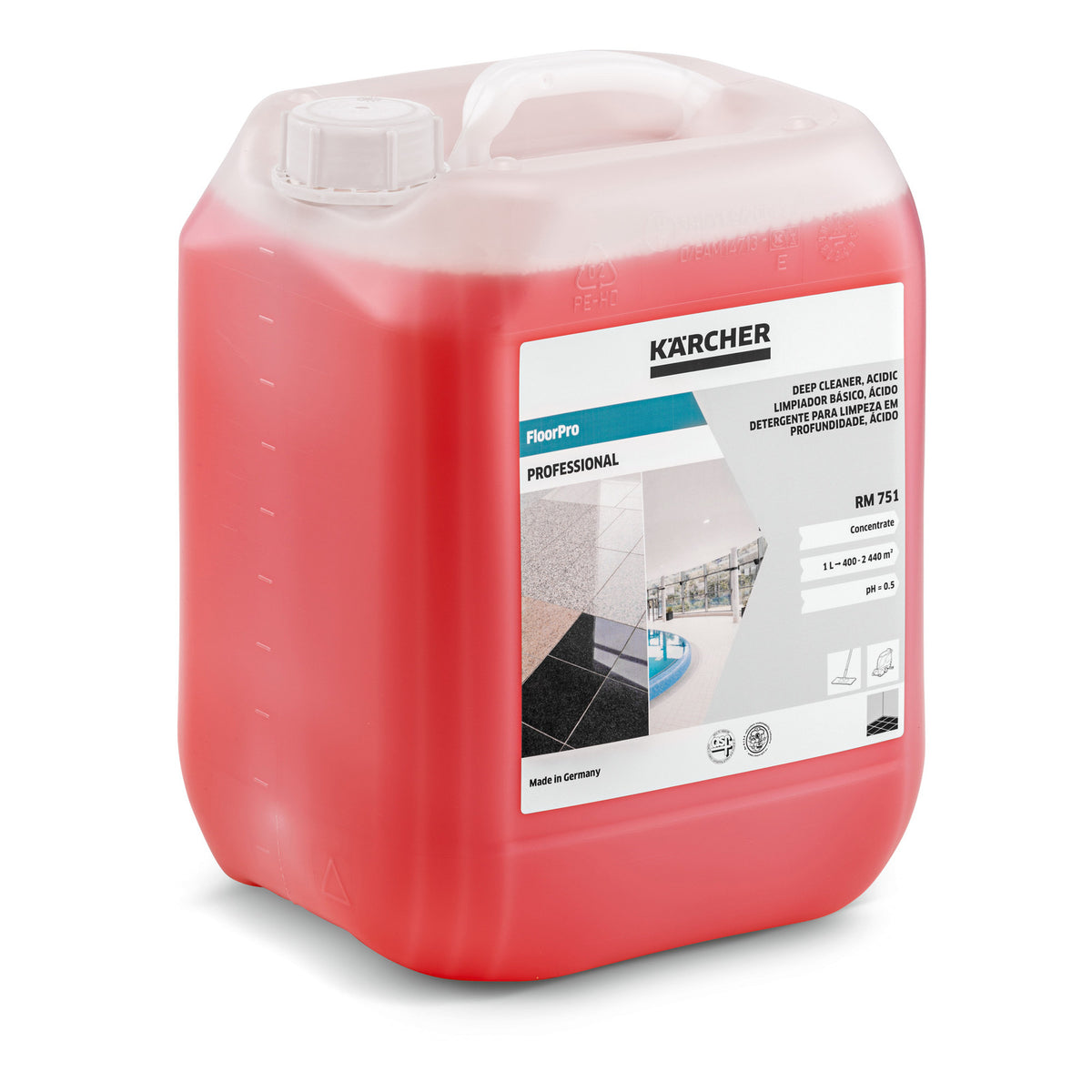 DÉTERGENT EN PROFONDEUR FLOORPRO RM 751, ACIDE, 10L