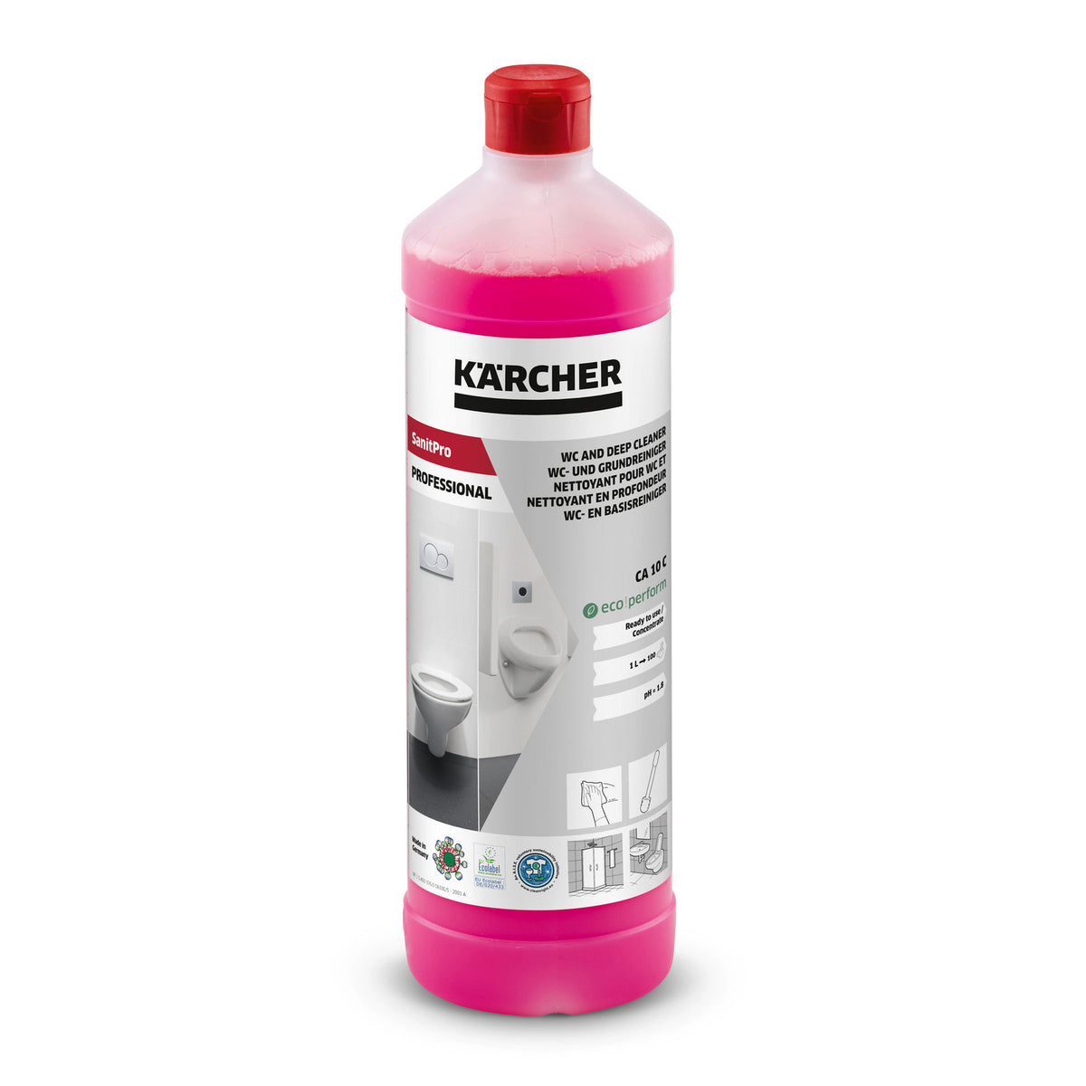 DÉTERGENT EN PROFONDEUR POUR SANITAIRES SANITPRO CA 10 C ECO!PERFORM, 1L